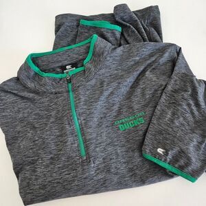 Colosseum Oregon Ducks Heathered Quarter Zip Long Sleeve Pullover, Mens XXL